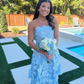 Pretty Light Blue Applique Formal Prom Dresses SH867
