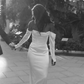 Simple Elegant Sheath Long Sleeve White Satin Long Wedding Dress SH5284