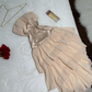 Cute A Line Strapless Tiered Beige Chiffon Satin Short Evening Dress Homecoming Dress SH2707