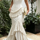 Vintage Green Mermaid Spaghetti Strap Exquisite Lace Satin Long Prom Dress Evening Dress SH6716