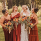Burnt Orange Mismatched Charming Autumn Wedding Party Bridesmaid Dresses SH5578