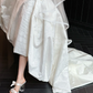Simple Ball Gown Strapless White Satin Long Wedding Dress SH4754