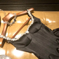 Black A Line Strap Rhinestone Satin Short Prom Dress Homecoming Dress SH7179