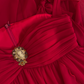 Burgundy Flowy A Line Spaghetti Strap Ruffle Chiffon Prom Dress Vacation Dress SH4502