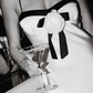 Simple Sheath Spaghetti Strap Flower White Satin Evening Dress Party Dress SH2687