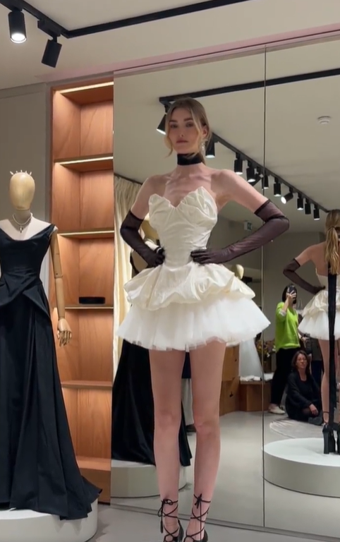 Cute A Line Sweetheart Neck White Satin Tulle Short Homecoming Dress Party Dress SH4850