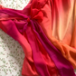 Vintage A Line Spaghetti Strap Orange-red Ombre Chiffon Prom Dress Party Dress SH7413