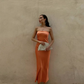 Stunning Sheath Strapless Sage Green Satin Bridesmaid Dress Evening Dress SH2837