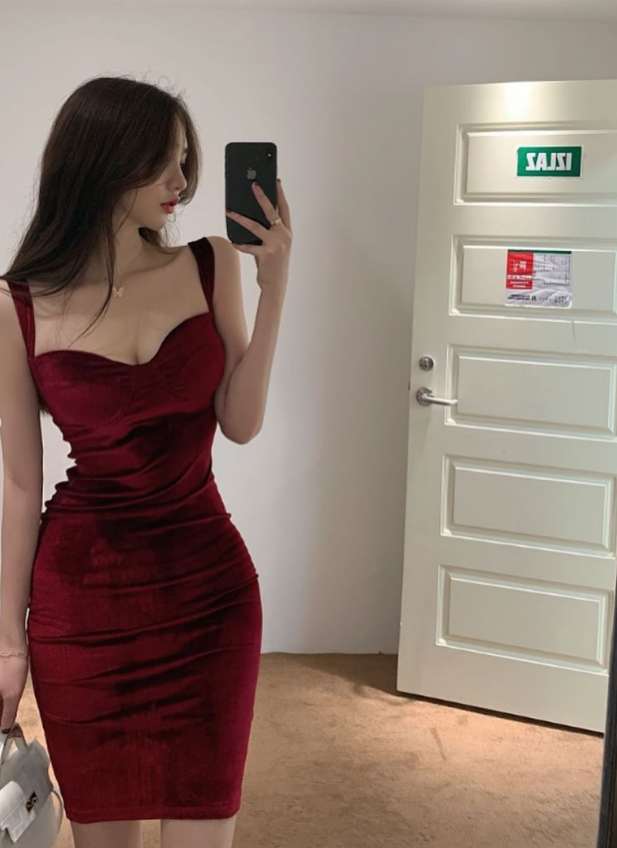 Charming Burgundy Sheath Straps Velvet Short Prom Dress Homecoming Dress Outfits SH6853