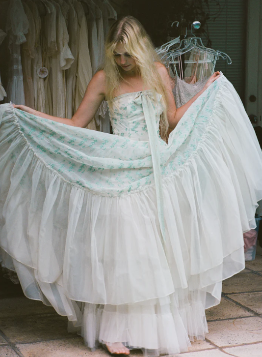 Pretty A Line Strapless Chiffon Appliques Birthday Party Dress Prom Dress Evening Dress SH4002