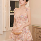 Sweety A Line Straps Embroidery Floral Apricot Tulle Short Homecoming Dress Outfits SH6234