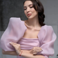 Romantic Pink A Line Puff Organza Prom Dress Party Birthday Dress SH3677