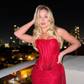White Sheath Strapless Corset Lace Homecoming Dress Cocktail Dress SH3190