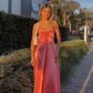 Charming Pink Sweetheart Backless Long Prom Dress SH747