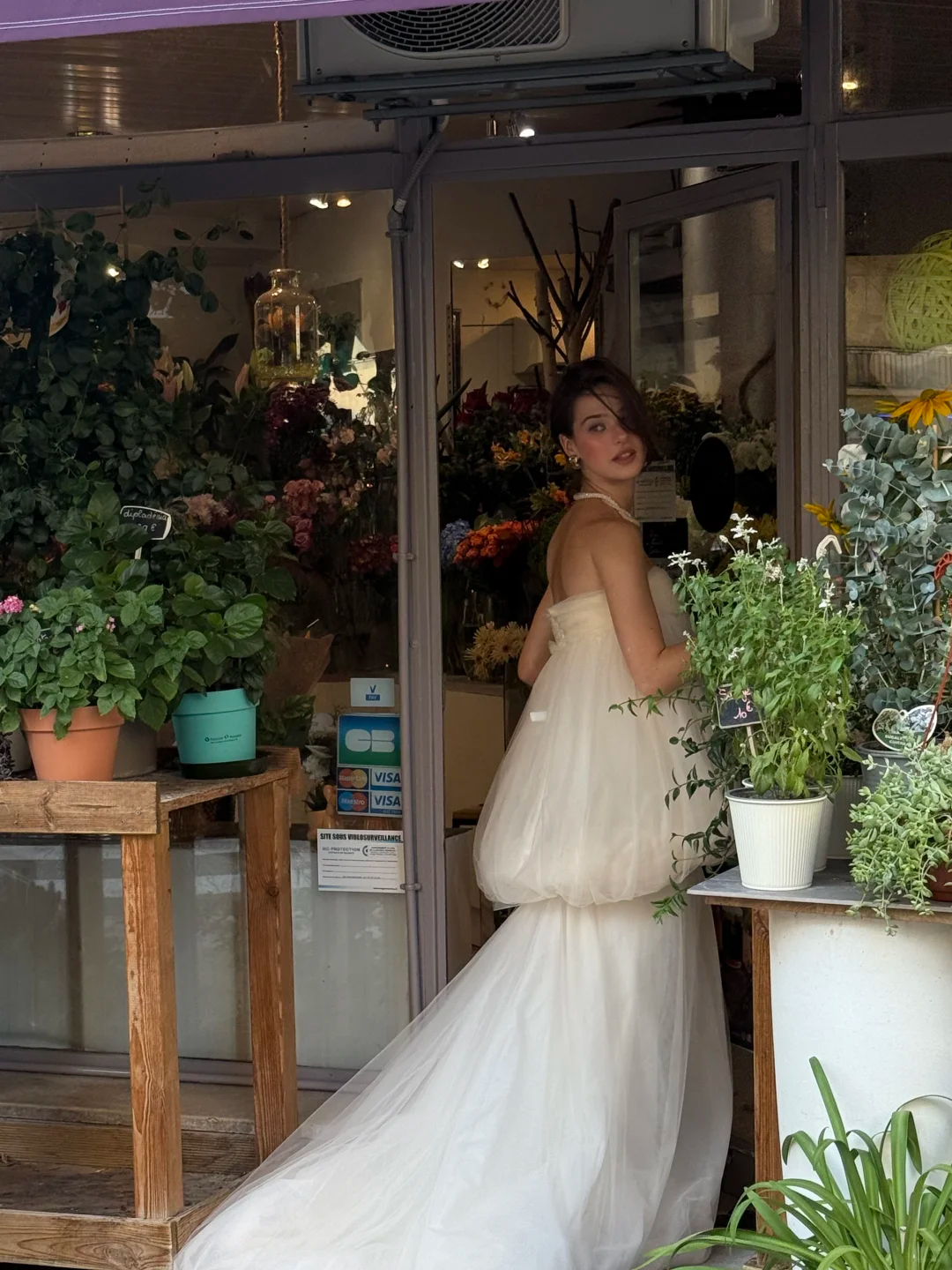 Cute Unique Mermaid Strapless White Tulle Long Wedding Dress SH5100