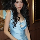 Open Back Elegant Pink Mermaid Spaghetti Strap Satin Long Prom Dress Outfits SH4976