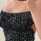 Sheath Spaghetti Straps Colourful Sequin Backless Short Prom Dress Homecoming Dress Outfits SH6836