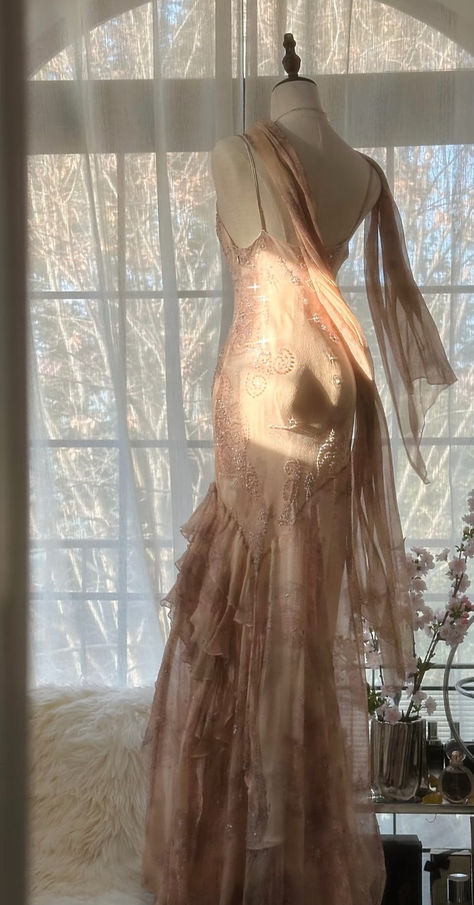 Gentle Mermaid Spaghetti Strap Beaded Ruffle Chiffon Prom Dress Graduation Prom Dress SH2665