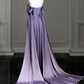 Elegant Purple Satin Prom Dress, Draped Bodice Formal Party Dress SH2500