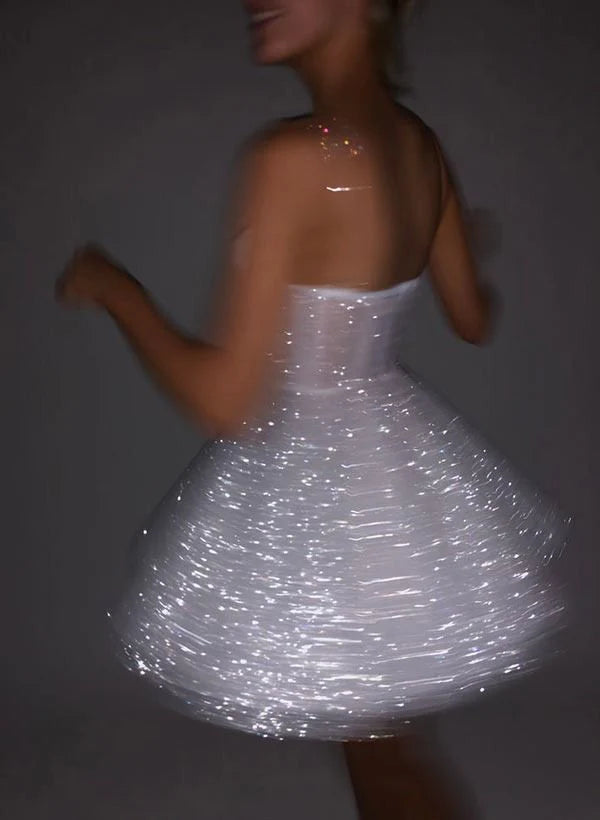 Shiny Sliver A Line Spaghetti Straps Sequin Homecoming Dress Short Prom Dress SH6468