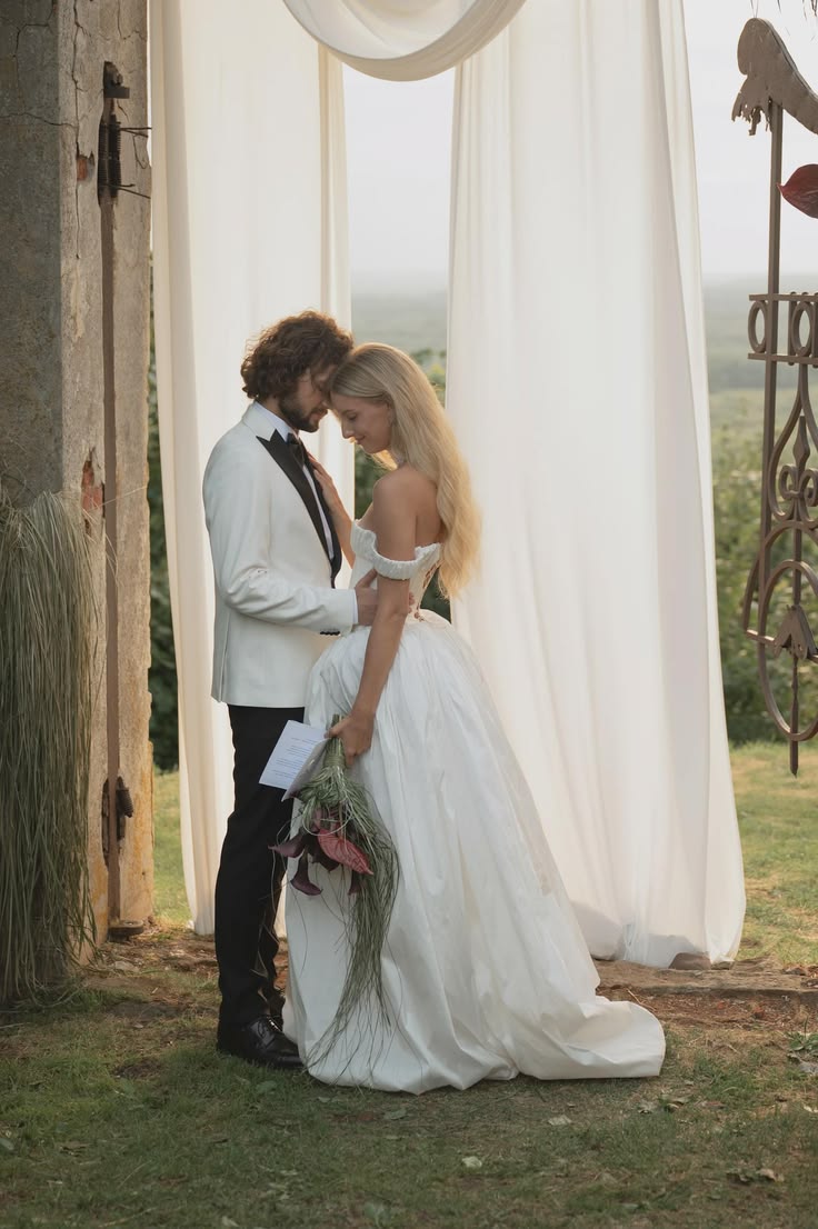 Simple Classic A Line Off the Shoulder Satin Long Wedding Dress SH5952