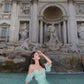 Gentle Mermaid Off the Shoulder Two Piece Chiffon Satin Party Dress Evening Dress SH2862