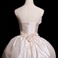 Cute A Line V Neck 3D Floral White Satin Short Homecoming Dress Birthday Dress SH4275