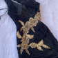 Sheath One Shoulder Appliques Sequins Black Chiffon Short Homecoming Dress SH1832