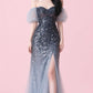 Pink Ombre Mermaid Off the Shoulder Sequin Tulle Prom Dress Party Dress 16th Birthday Dress SH4107