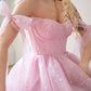Star Sequin Pink A Line Straps Layered Tulle Date Dress Prom Dress Evening Dress SH3889