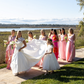 Sweety Pink A Line Spaghetti Strap Satin Long Bridesmaid Dress SH6304