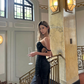 Sexy Black Mermaid Spaghetti Strap Satin Chiffon Prom Dress Evening Dress Date Dress SH4909