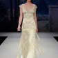 Vintage A Line Small Flying Sleeves Lace Satin Long Evening Dress Party Dress SH2685