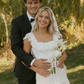 Pretty Simple A Line Straps White Lace Long Wedding Dress SH5282