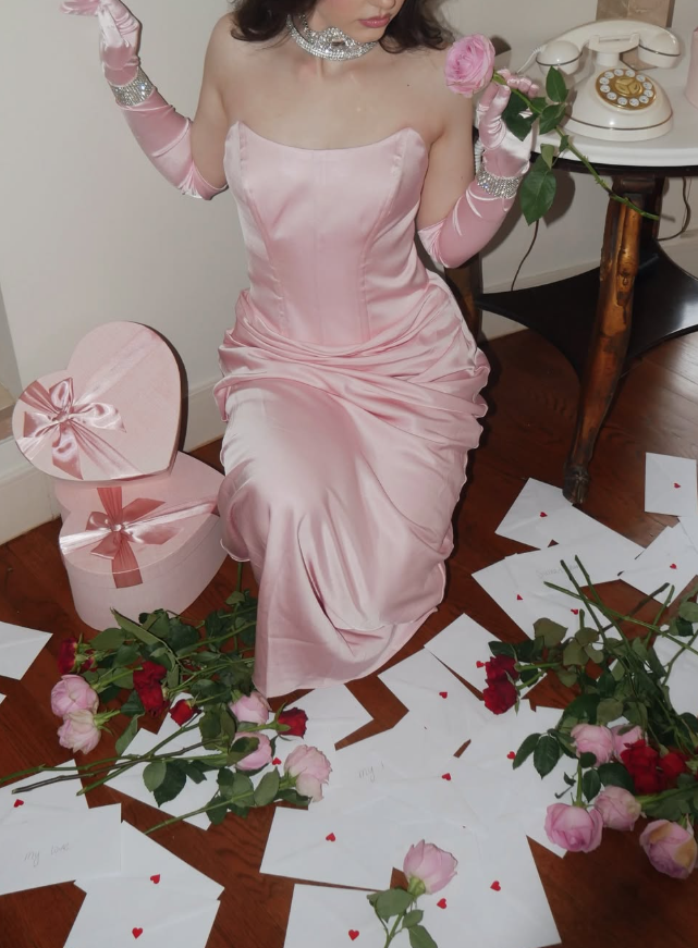 Gentle Pink Sheath Strapless Satin Long Prom Dress Party Dress SH5316