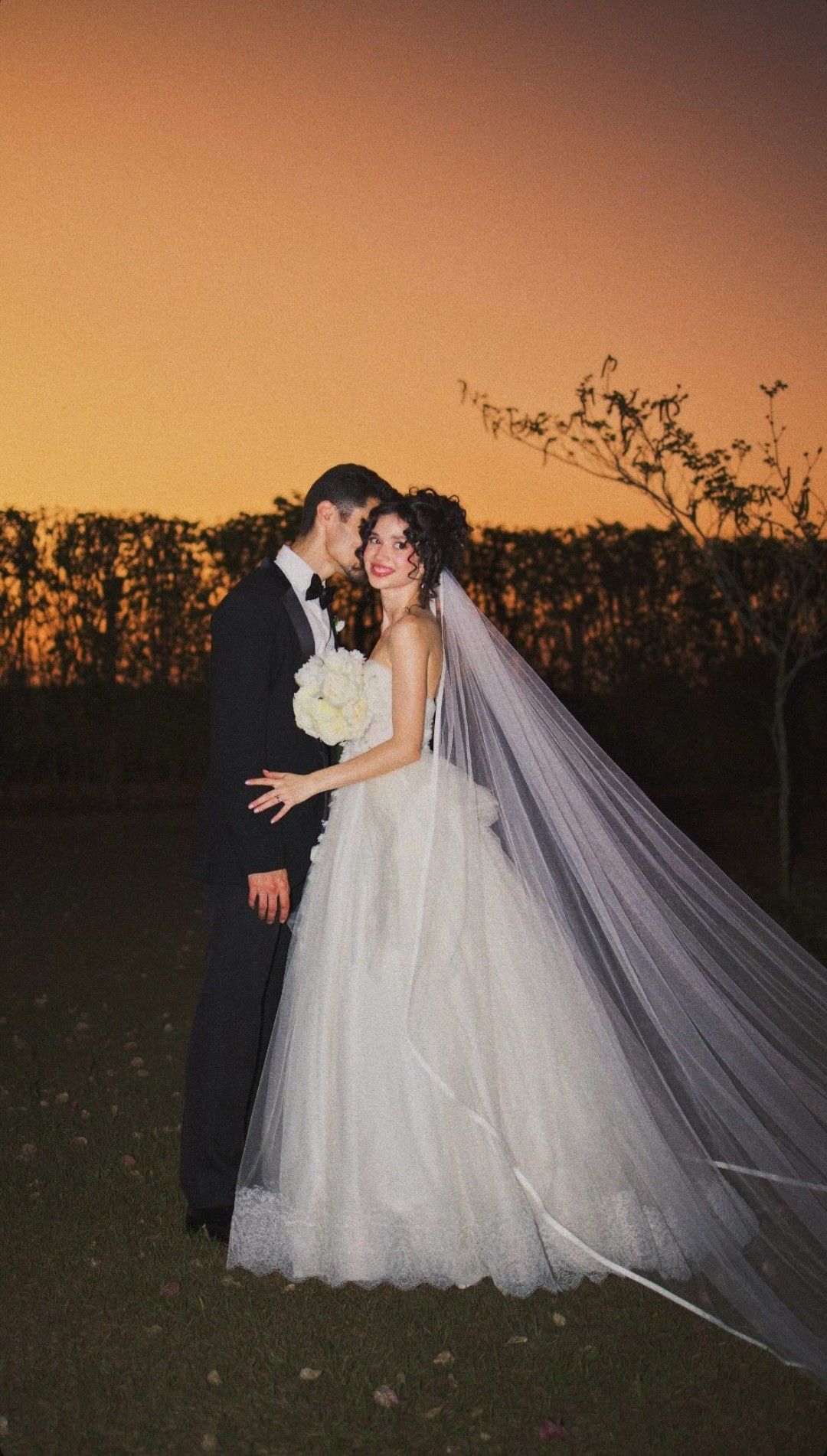 Fairy A Line Strapless 3D Floral White Tulle Long Wedding Dress SH8740