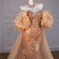 Gorgeous Mermaid Sweetheart Neck Sequin Long Prom Dress Graduation Prom Dress with Slit SH2617