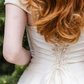 Retro Ivory A Line Off the Shoulder Pleated Satin Wedding Dress SH6085