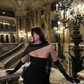 Sexy Black Sheath Sequin Beaded Satin Prom Dress Evening Dress SH5524