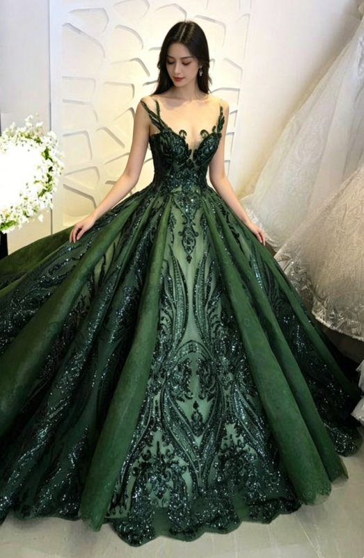 Sequin sparkly off the shoulder ball gown wedding/prom dress  cg6361
