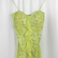 Flowy Green Ruffle Mermaid Exquisite Beaded Chiffon Prom Dress Evening Party Gowns SH3538