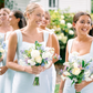 Gentle Baby Blue Sheath Strap Satin Long Bridesmaid Dress SH6305