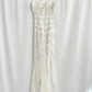 Gentle White Mermaid Spaghetti Straps Appliques Satin Tulle Long Prom Dress Evening Dress SH3545
