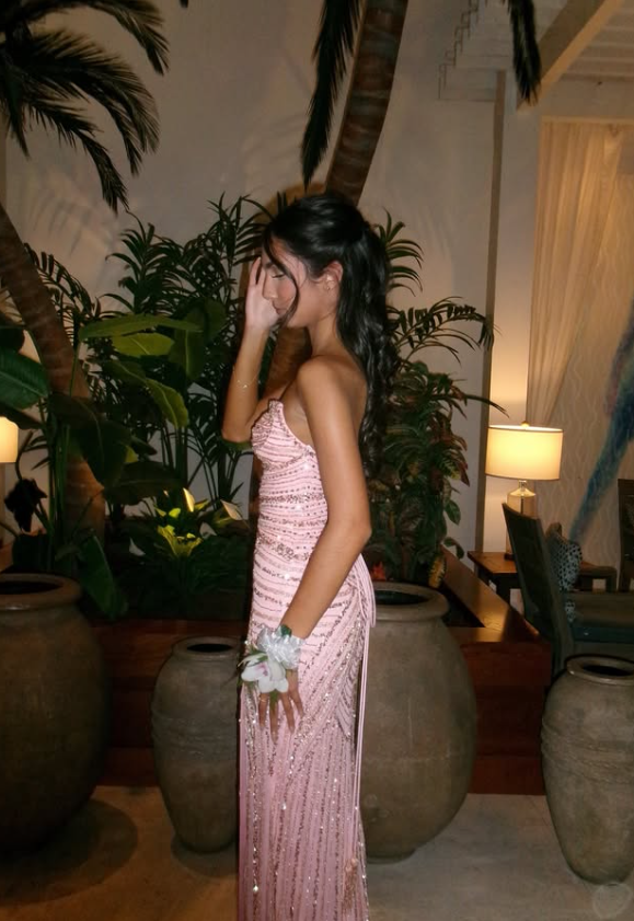Gentle Light Pink Sheath Sweetheart Neck Beaded Tulle Prom Dress Evening Dress SH8996
