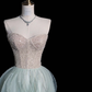 Elegant A Line Sweetheart Neck Sequin Beaded Mint Green Tulle Prom Dress Graduation Prom Dress SH2474