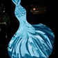 Retro Mermaid Sweetheart Neck Beaded Yellow Blue Satin Prom Dress Evening Dress SH3178