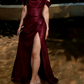 Baby Blue A Line Off the Shoulder Sequin Satin Long Prom Dress Graduation Prom Dress SH2452