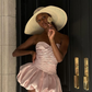Cute A Line Sweetheart Neck Pink Pleated Satin Short Homecoming Dress SH3277
