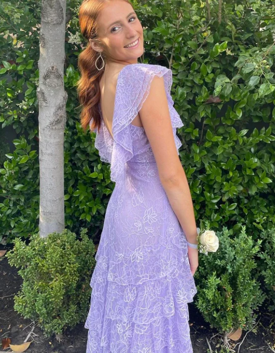 lilac lace dress Mermaid Prom Discover Meadows timeless charm Long Lilac Lace A-LIne Prom