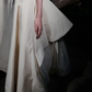 Vintage Simple Ball Gown Sweetheart Neck White Satin Wedding Dress SH5000